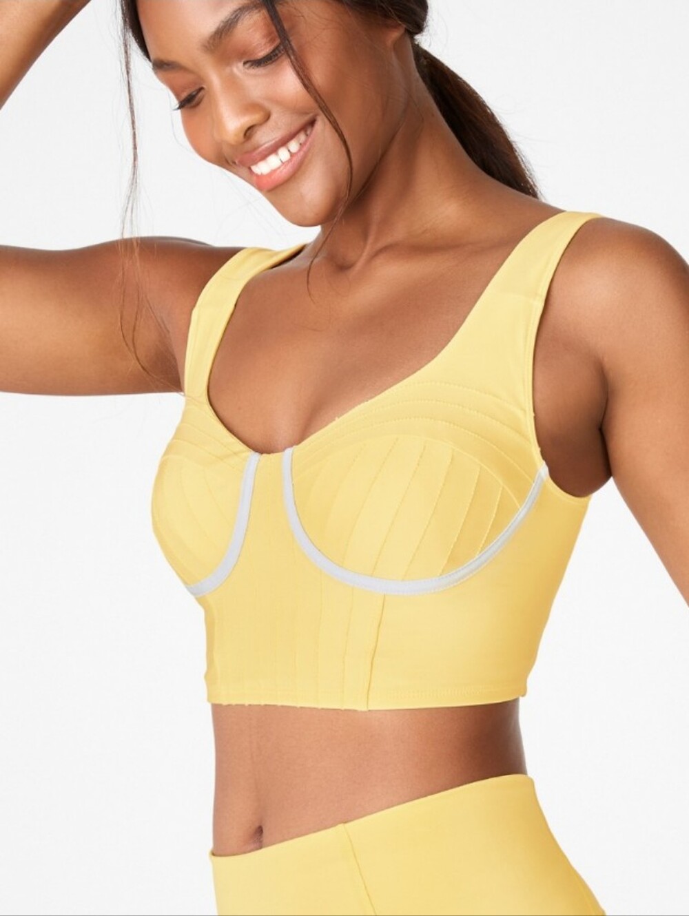 Fabletics Nova Low Impact Sports Bra Size M Mayer/Sky Way Color 🟡 🔵